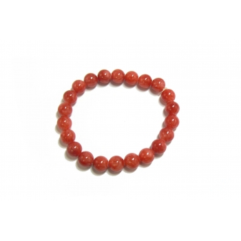 Red Beaded Rhodochrosite Bracelet 